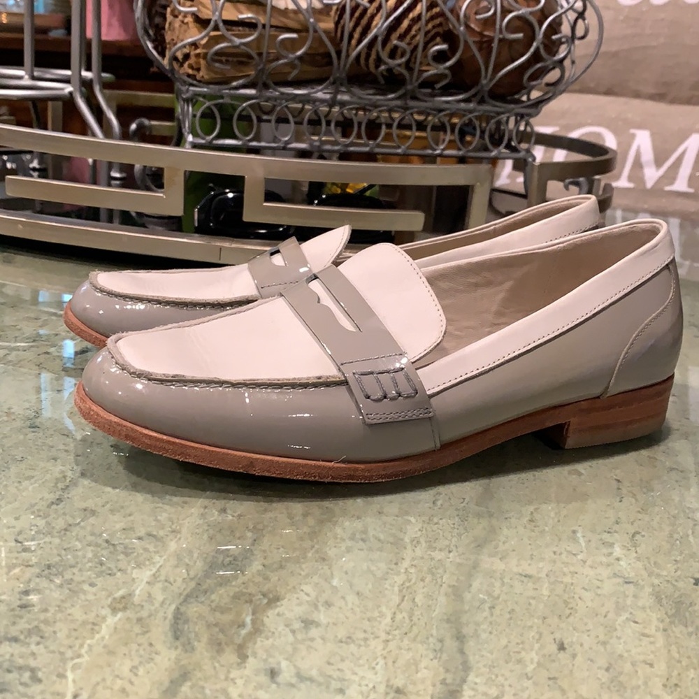 Boden Grey/Cream Leather Loafers, 39